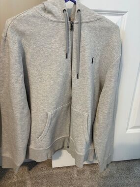Polo by Ralph Lauren Heather Gray Full-Zip Hoodie